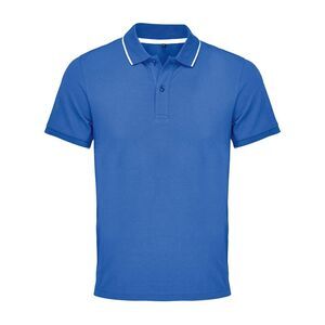 SOLS Unisex Adult Palermo Polo Shirt / Royal Blue/White